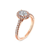 Oval Cut Diamond Halo Engagement Ring - Dracakis Jewellers